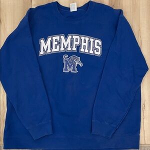 Memphis Graphic Crewneck Sweatshirt - Royal Blue Size 2XL